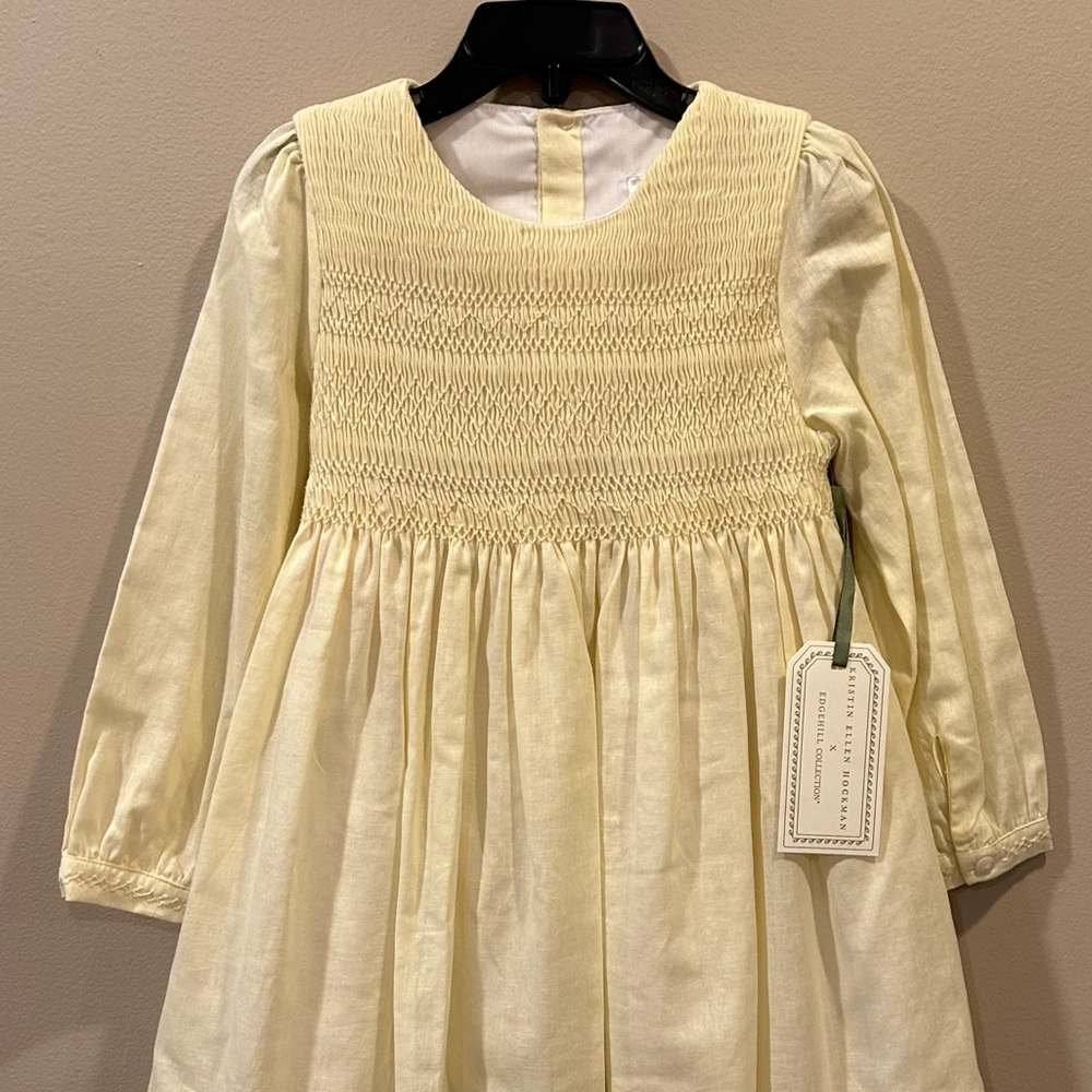 Edgehill Collection x Kristin Ellen Hockman Margaret Long Sleeve Smocked Dress - Picture 2 of 5